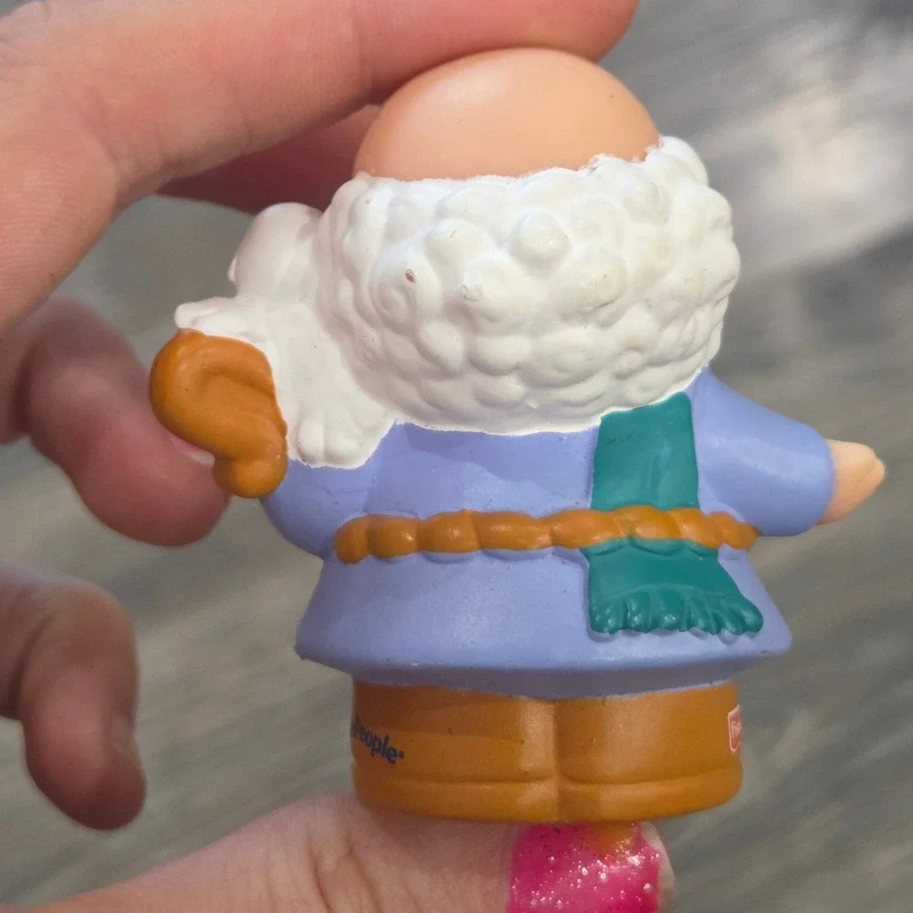 Fisher Price Little People Noah Noahs Ark Figure Blue White Vintage Collectible